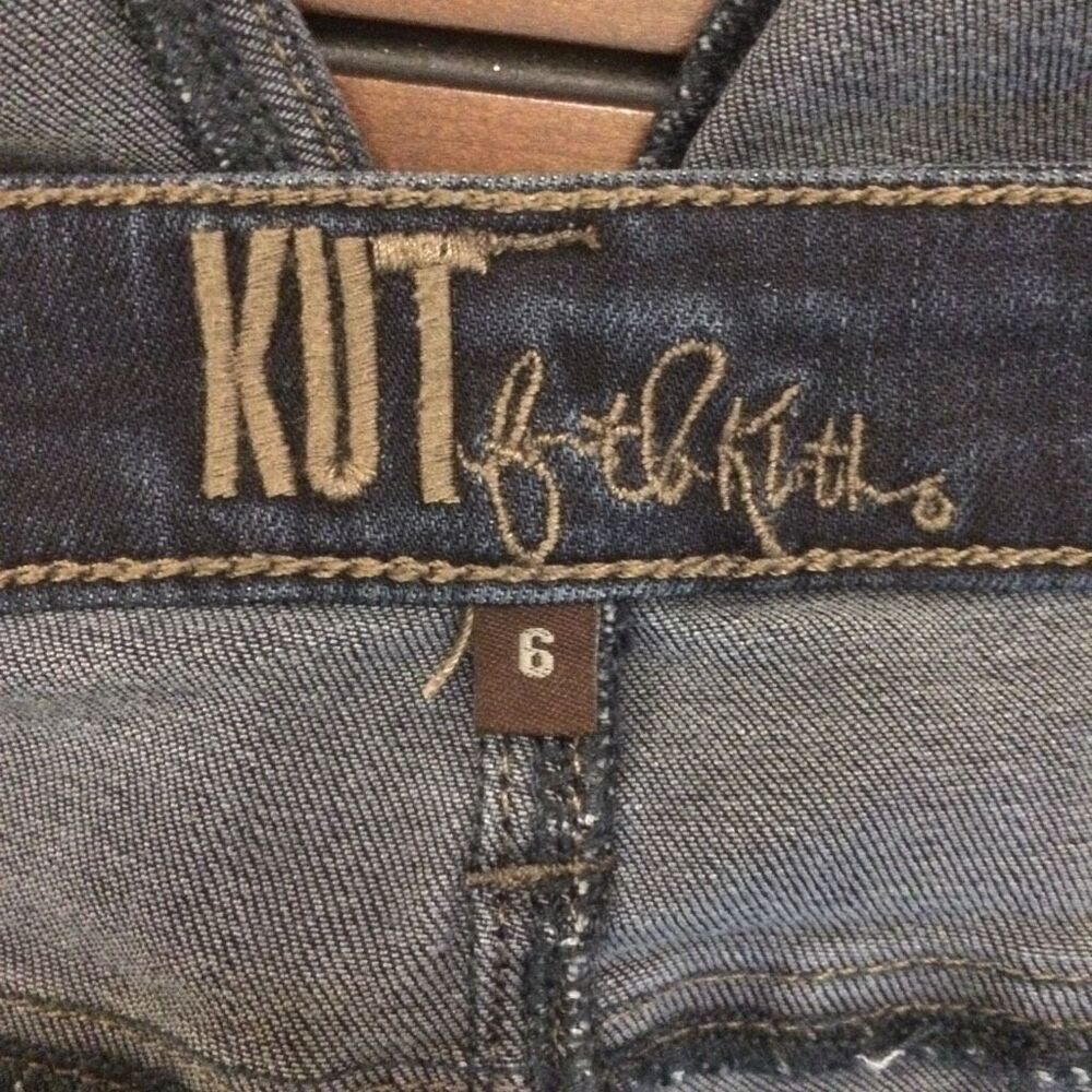 Kut Carlo ankle skinny blue jeans size 6 - Picture 6 of 13